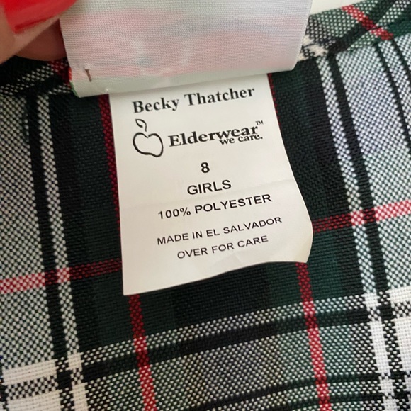 Plaid Catholic School Uniforms Jumper V- front Knife Pleat size 8 Girls - Picture 8 of 10